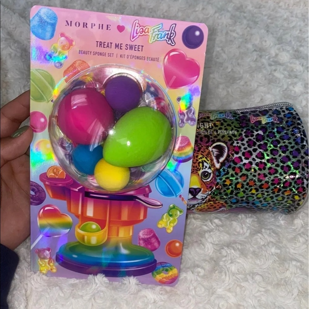 Lisa Frank Brushes+Sponge set 💕